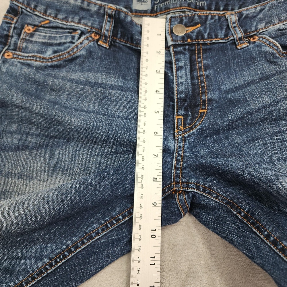 Mossimo Jeans Womens 10 Blue Mid‎ Rise Skinny Tapered Leg FIT 3 Stretch Denim - Picture 7 of 10